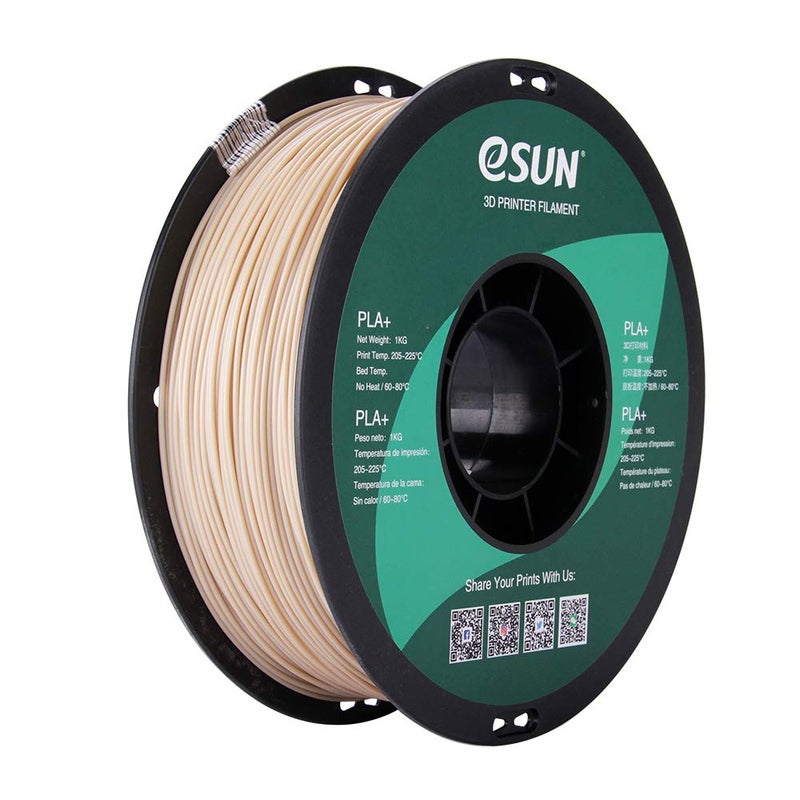 eSUN PLA PRO (PLA+) 3D Printer Filament, Dimensional Accuracy +/- 0.03 mm, 1kg, Plastic Spool, 1.75mm, Bone White (Pantone 7507C) - Image 1